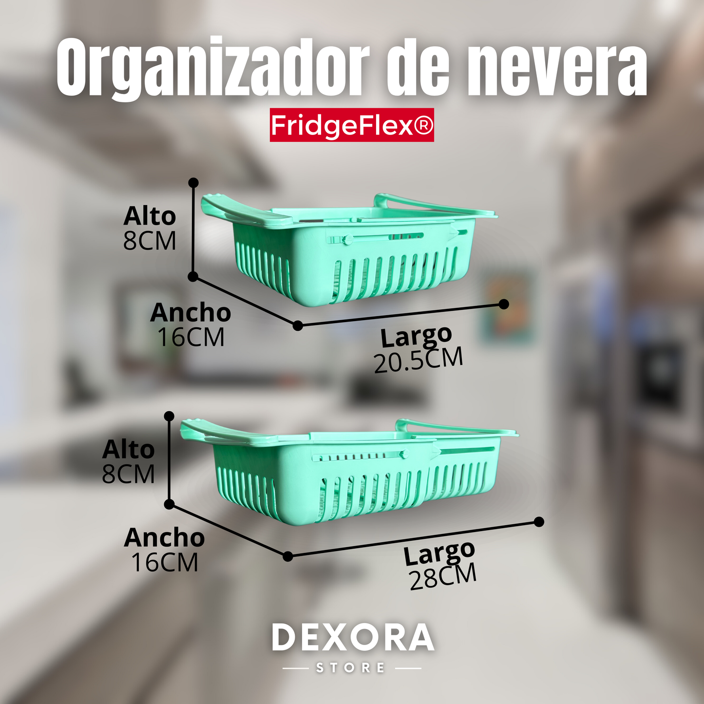 FridgeFlex® | Organizador de Nevera 2X1